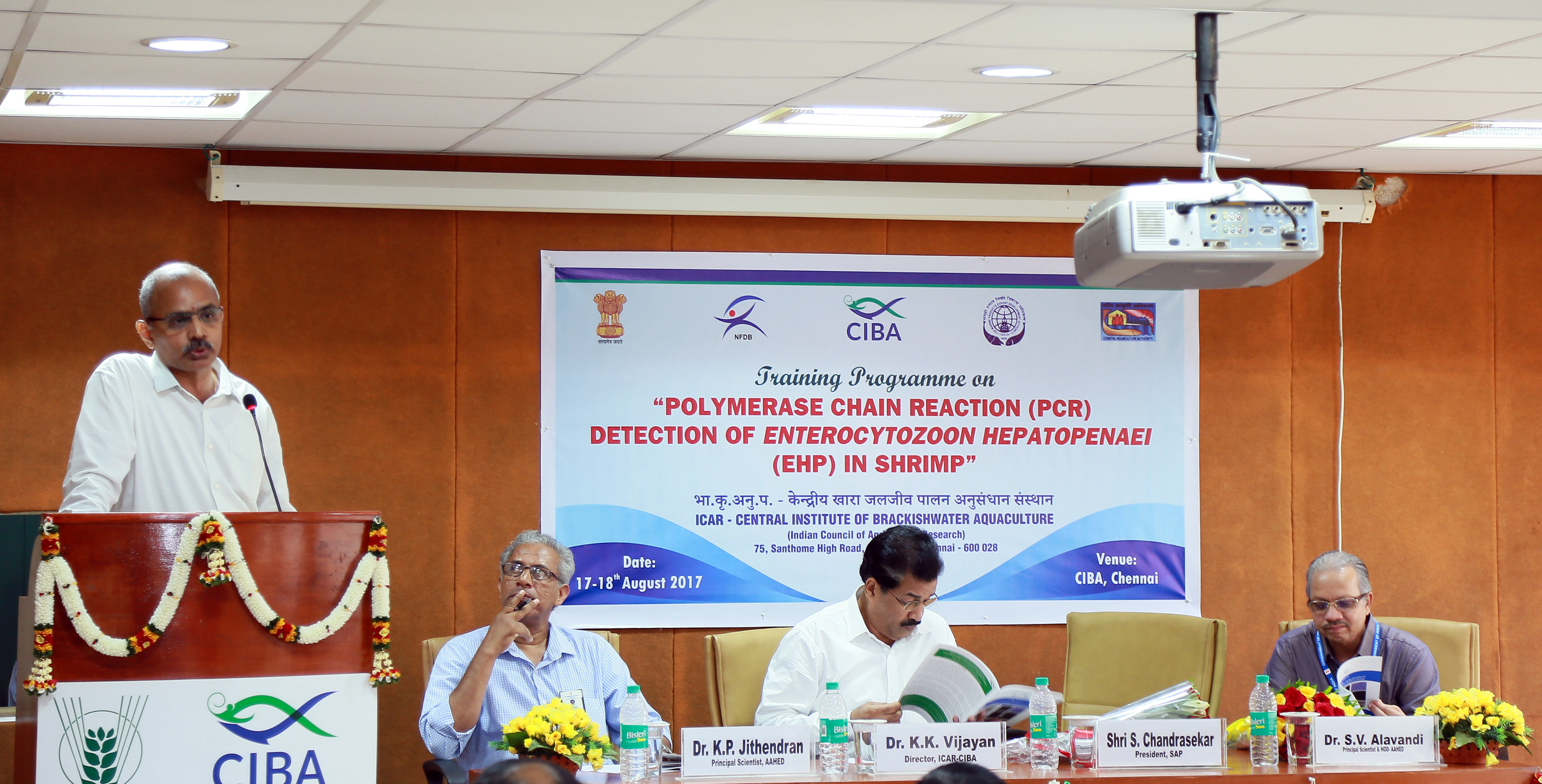 Sensitization Training programme on DNA based diagnostic “Polymerase Chain Reaction (PCR) detection of Enterocytozoon hepatopenaei (EHP) in shrimp” for the stakeholders of shrimp-farming sector conducted at ICAR-CIBA, Chennai 17th & 18th August 2017