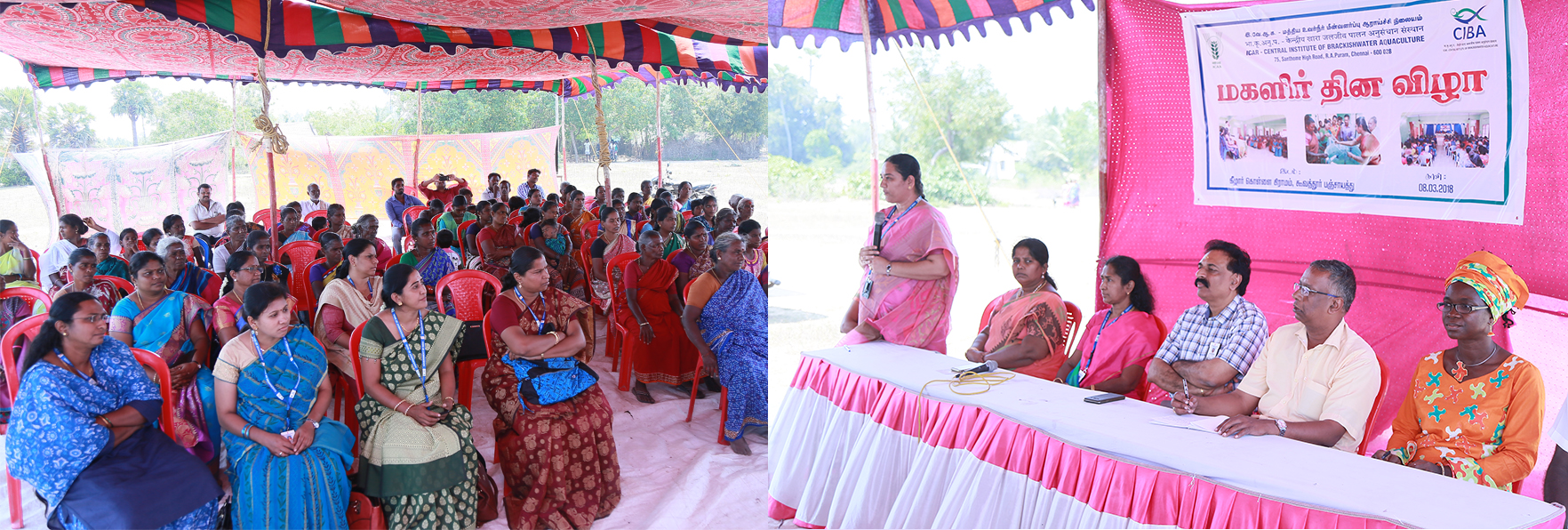 ICAR CIBA Celebrated World Women’s Day at Koovathur village with farm women with the theme Empowerment through Brackishwater Aquaculture Farming - 8th March 2018