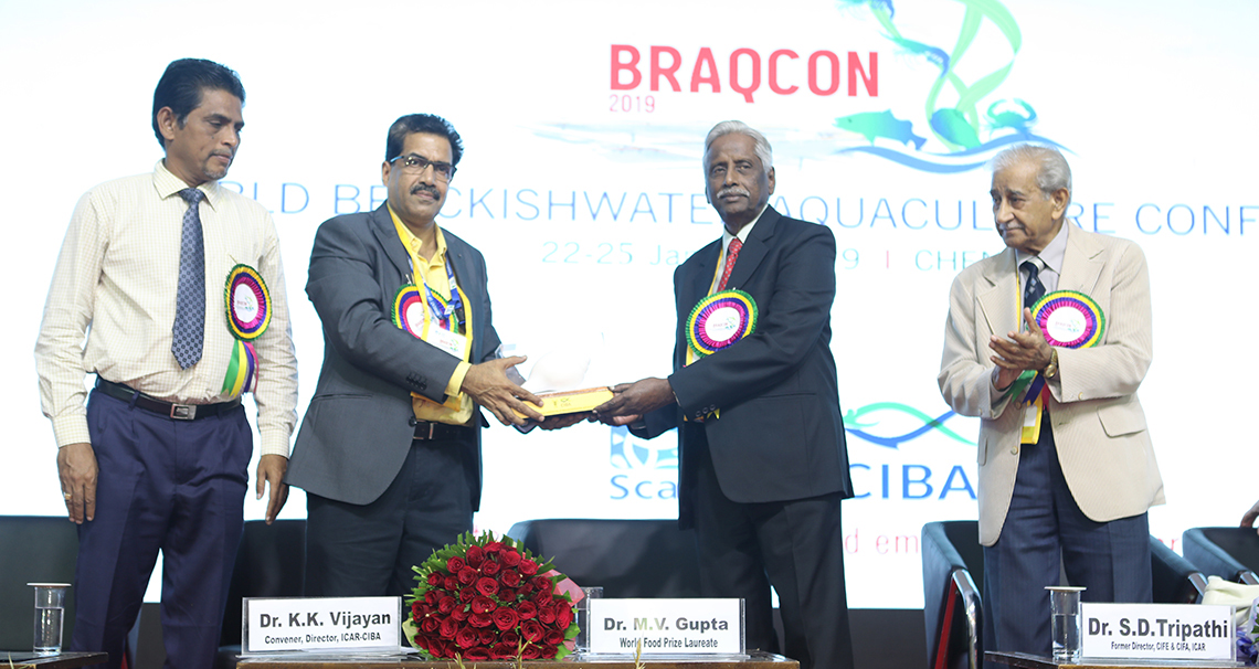 Dr M V Gupta, the World Food Prize Laureate, presided the valedictory function of BRAQCON 2019 and stressed the creation of a separate Ministry for Fisheries in Govt. of India