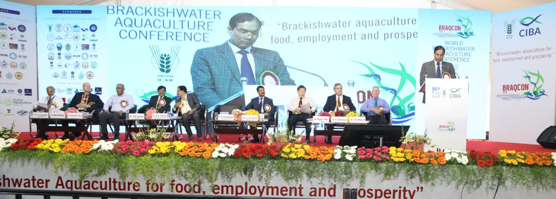DG, ICAR Dr.Trilochan Mohapatra inaugurated the First World Conference on Brackishwater Aquaculture (Braqcon-2019) at ICAR-CIBA Chennai on 23 January, 2019