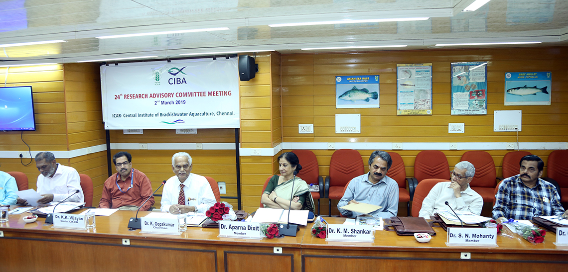 The 24rd Research Advisory Committee meeting of ICAR-CIBA was convened on 2nd March 2019