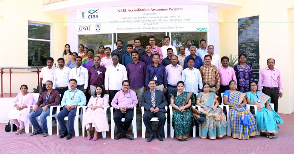 NABL Accreditation awareness program conducted at ICAR-CIBA in collaboration with Food Safety Standards Authority of India (FSSAI) on 24th April, 2019
