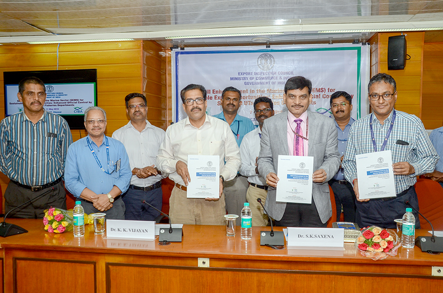 Export Inspection Council (EIC), Govt. of India and ICAR-Central Institute of Brackishwater aquaculture (CIBA), Chennai, jointly conducted skill enhancement programme for Fisheries officials from the state of Andhra Pradesh (AP), Tamil Nadu (TN) and Puducherry for sustainable export opportunities in the marine sector (SEMS) May 7 -11, 2018
