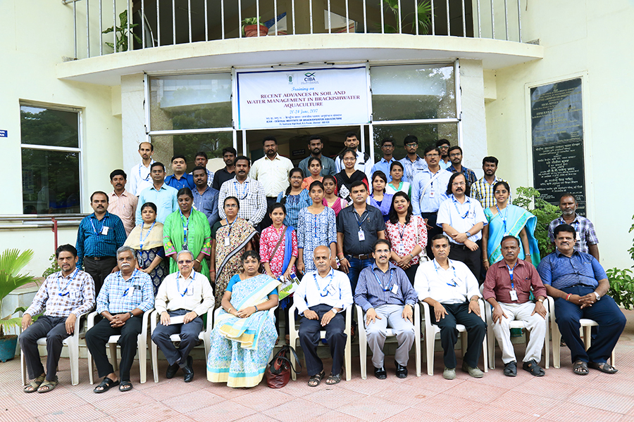 ICAR-CIBA Training programme on “Recent advances in soil and water management in brackishwater aquaculture” 20th June 2017