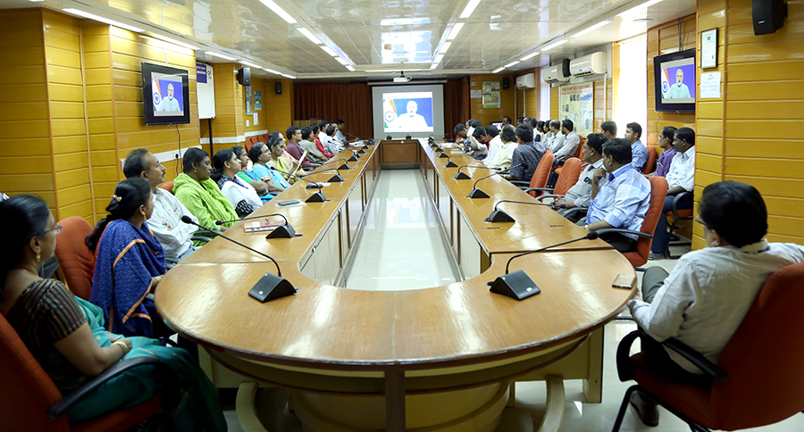 ICAR-Central Institute of Brackishwater Aquaculture facilitates viewing of Hon’ble Prime Minister Shri.Narendra Modi farmers’ interaction - 20 June 18