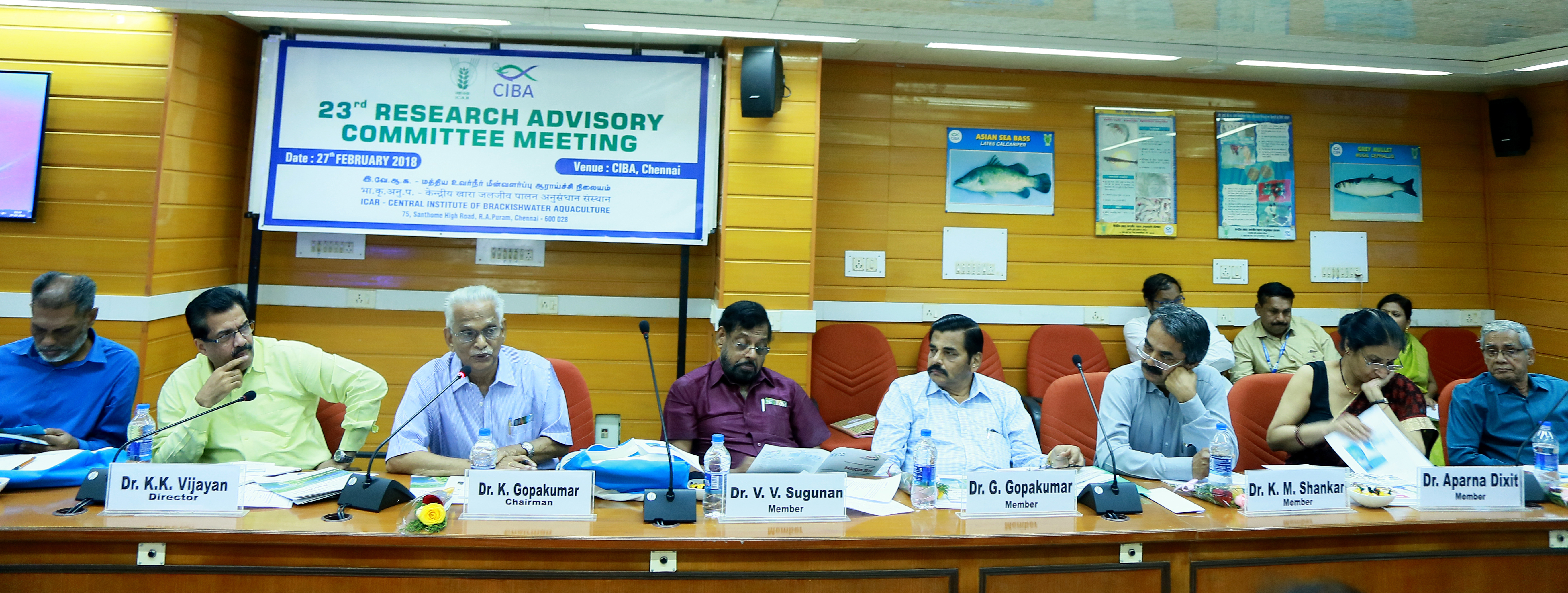 The 23rd Research Advisory Committee meeting of ICAR-CIBA was convened on 27th February 2018