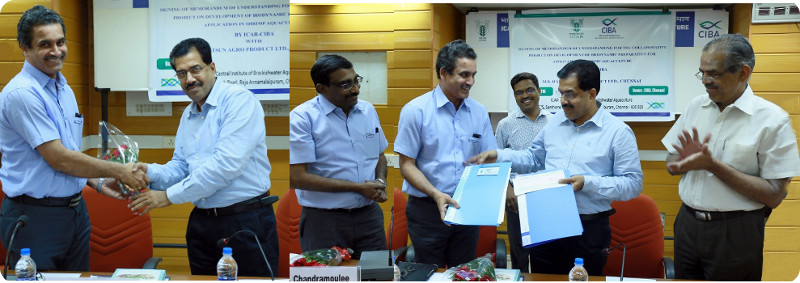 Collaborative Research Partnership (CRP) between ICAR- CIBA and Hatsun Agro Products Ltd to develop an organic microbial product (MP) for aquatic animal health and improved production - 29th Aug 2016