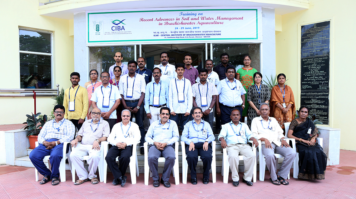 ICAR-CIBA conducted Training programme on  ‘Recent advances in soil and water management in brackishwater aquaculture’