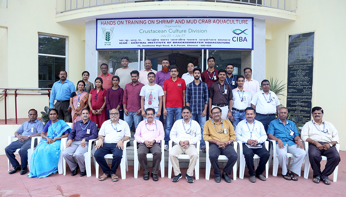 ICAR-CIBA Conducted ‘Hands on Training on Shrimp and Mud Crab Aquaculture’