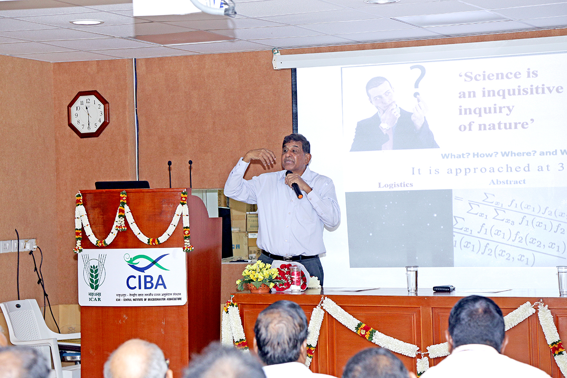Bhatnagar awardee in Fishery biology Prof. TJ Pandian delivered SCAFI Lecture series edition on Fish breeding and Genetics, 1st October 2019 at ICAR-CIBA Chennai