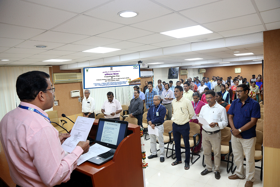 ICAR-CIBA, Chennai observed the Constitution Day on  26th November, 2019