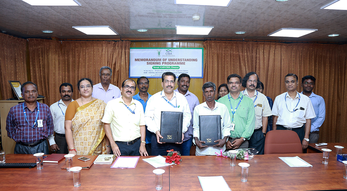 ICAR-CIBA signed MoU with farmer entrepreneur of Pulicat, Tamil Nadu for marketing of PlanktonPlus on non-exclusive basis