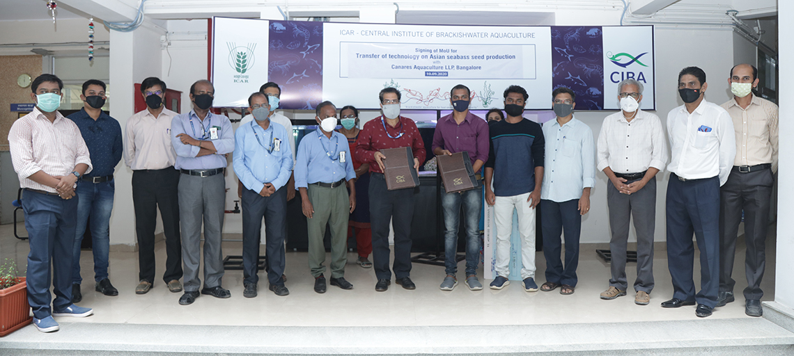 Fisheries graduates from Karnataka joins hands with ICAR-CIBA for hatchery technology of Asian seabass under Startup India Initiative