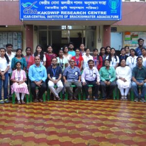 Kakdwip Research Centre of ICAR-CIBA conducted a ‘student ready internship training’ on brackishwater aquaculture for the outgoing B.F.Sc students of Birsa Agriculture University (BAU), Jharkhand from 09th to 13th September, 2022