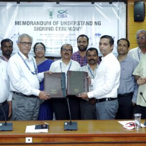 ICAR-CIBA signed a Memorandum of Understanding (MoU) with FISHFED India, Navi Mumbai, Maharashtra for transfer of CIBA-Plankton Plus technology