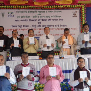 Shri. Bankim Chandra Hazra, Hon’ble Minister of Sundarban Affairs, Govt. of West Bengal inaugurated World Soil Day celebration & Farmers’ meet at Kakdwip Research Center of ICAR-CIBA