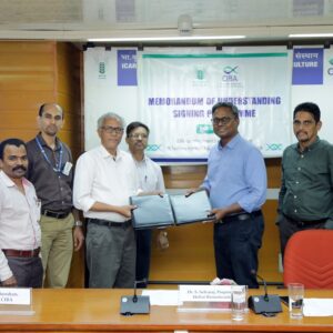 ICAR-CIBA Signed MoU with Helini Biomolecules, Chennai for the transfer of “CIBAMOX”- water probiotic technology