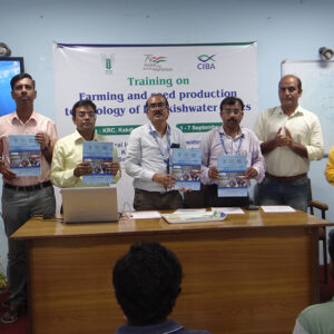Kakdwip Research Centre of ICAR-CIBA conducted hands-on training on Farming and seed production technology of brackishwater fishes during 01st – 07th September, 2022