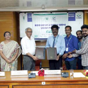 ICAR-CIBA signed MoU with Sairam Group of Institutions for knowledge partnership for developing and validating of innovative IOT/ AI based monitoring system for smart aquaculture system