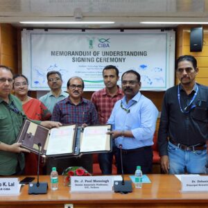 ICAR-CIBA signed MoU with Vellore Institute of Technology (VIT), Tamil Nadu for CIBA-Plankton Plus technology transfer