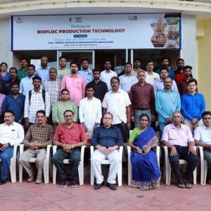 ICAR-CIBA conducted Workshop cum Training on “Biofloc production technology” during 1st to 4th May 2023