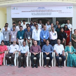 ICAR-CIBA conducted a hands-on training on “Advances in Seed Production and Farming of Brackishwater Finfishes” during 7-11, August, 2023
