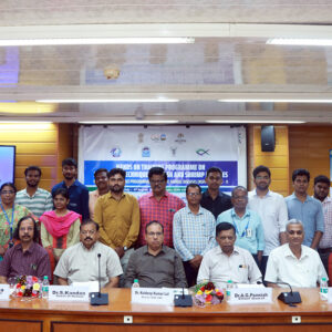 ICAR-Central Institute of Brackishwater Aquaculture (CIBA), Chennai conducted skill development training for the project staff of National Surveillance Programme for Aquatic Animal Diseases (NSPAAD) centres on “Hands on training programme on molecular techniques for fish and shrimp diseases” during 24th July to 4th August 2023