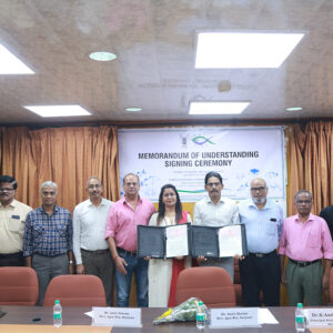 ICAR-CIBA signed MoU for the technology transfer of ‘KalorPlus’, indigenous formulated feed for ornamental fishes, with Agro Wiz, Haryana